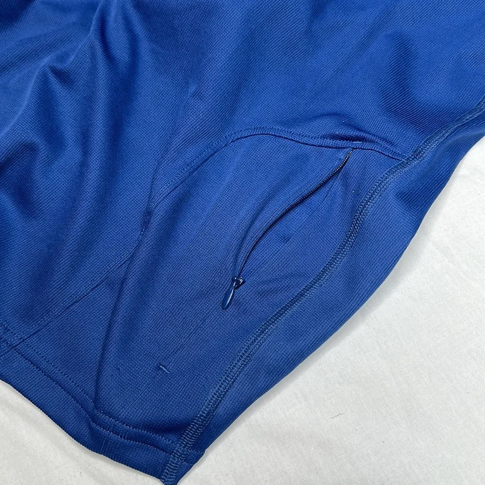 Eastern Mountain Sports 1/2 zip run base shirt forest graphic Navy Blue Medium - Picture 4 of 5